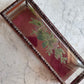 Antique Glass & Wood Glove Box