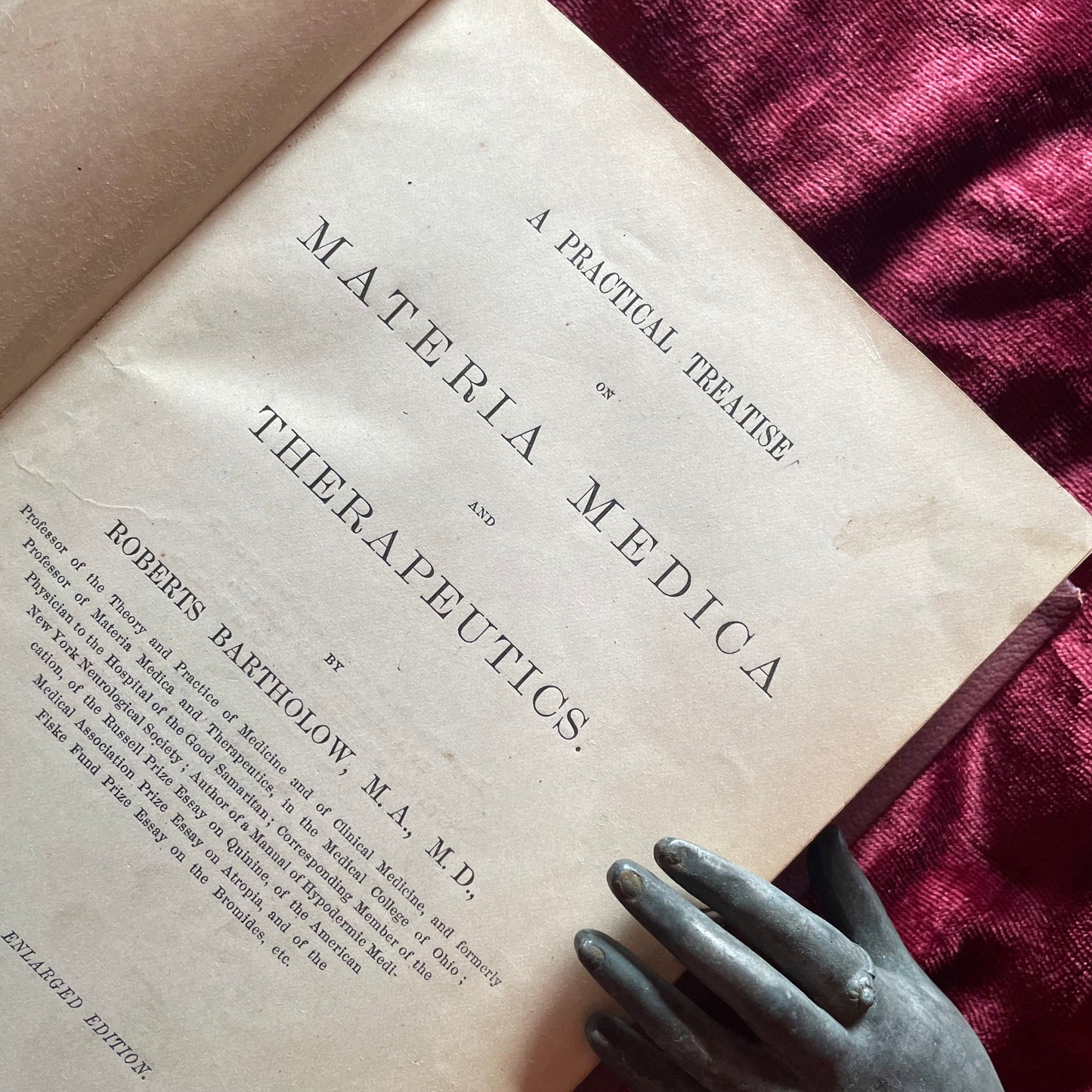 Materia Medica | 1878 Pharmacology Text Book