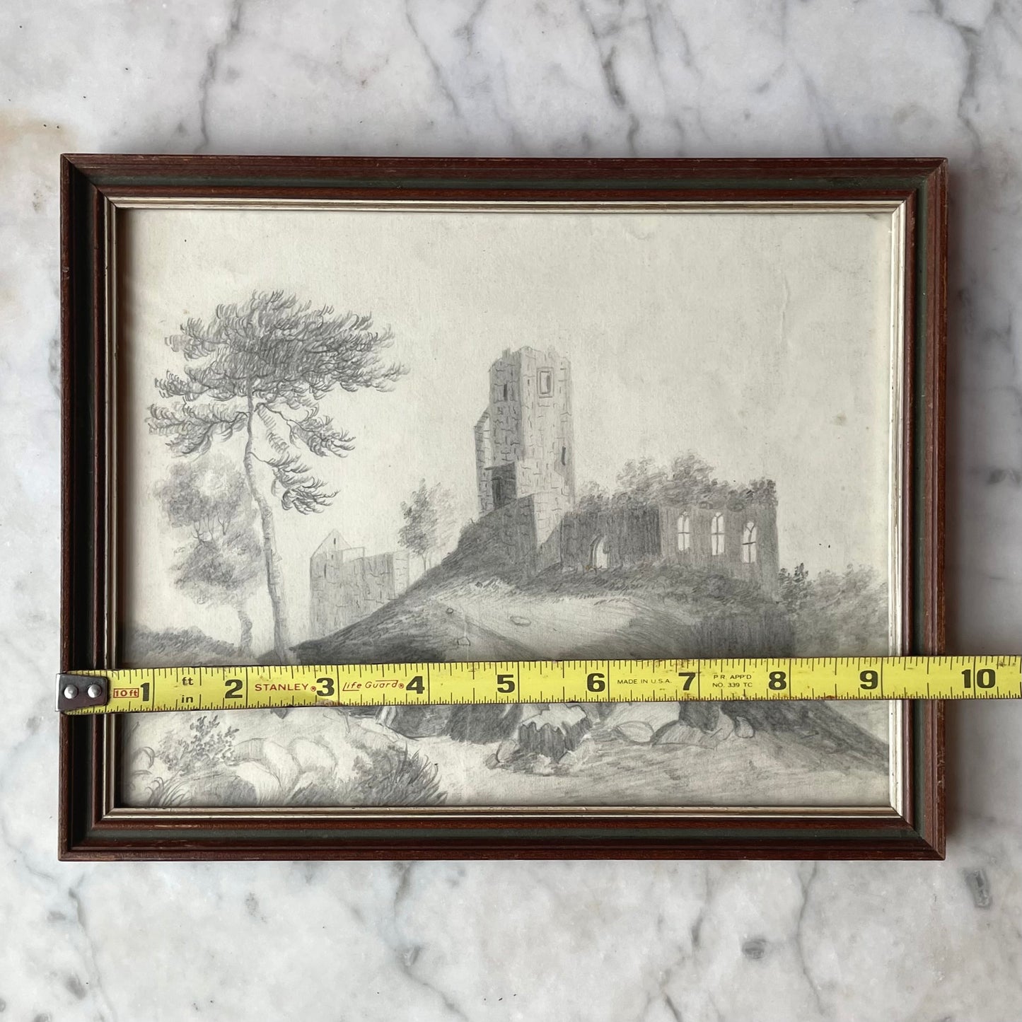 Victorian Framed Castle Sketch