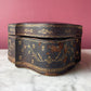 Antique Tooled & Gilded Leather Jewelry Box