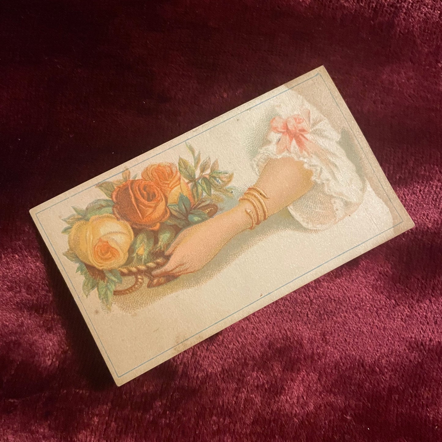 Victorian Calling Card | Hand with Snake Bracelet
