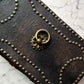 Antique Leather Tack Trunk with Marbled Paper Interior