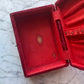 Victorian Red Velvet Sewing Box