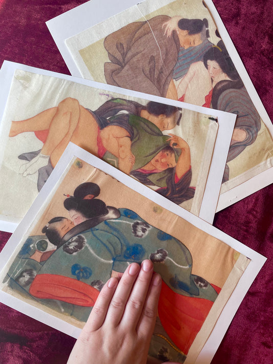Vintage Shunga Prints on Washi Paper | EXPLICIT