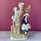 Vintage Staffordshire Figure of Girl & Dog