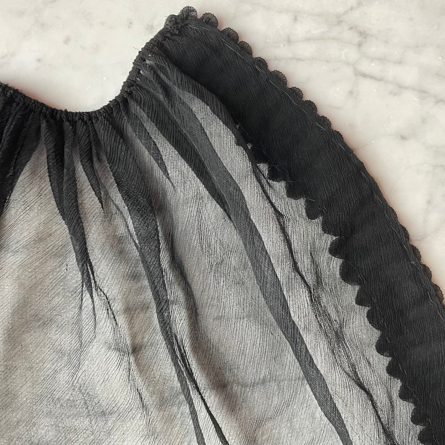 Victorian Mourning Veil | Silk Crepe