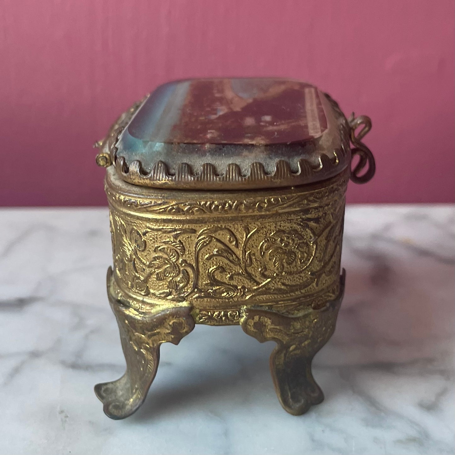 Antique French Souvenir Jewelry Casket