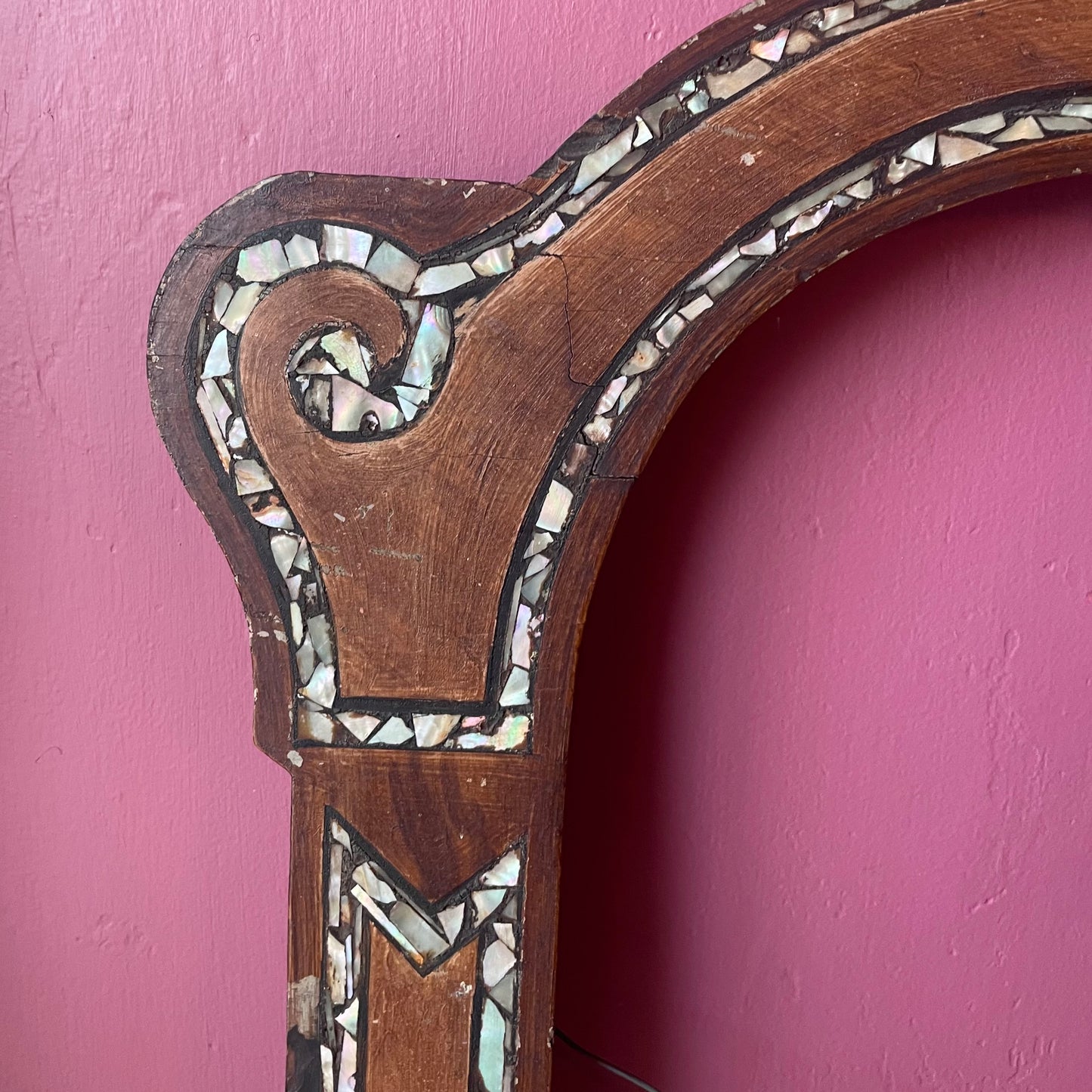 Antique Art Nouveau Pearl Inlaid Frame