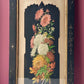Large Victorian Floral Lithograph in Black Aesthetic Movement Frame