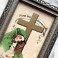 Antique Mother of Sorrows | Framed Miniature Print | First the Cross, Then the Crown