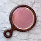 Antique Pyrography Mirror with Roses
