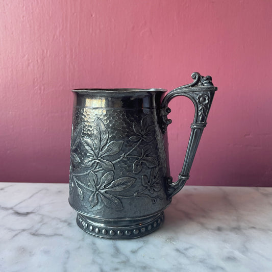 Victorian Silverplated Passionflower Mug