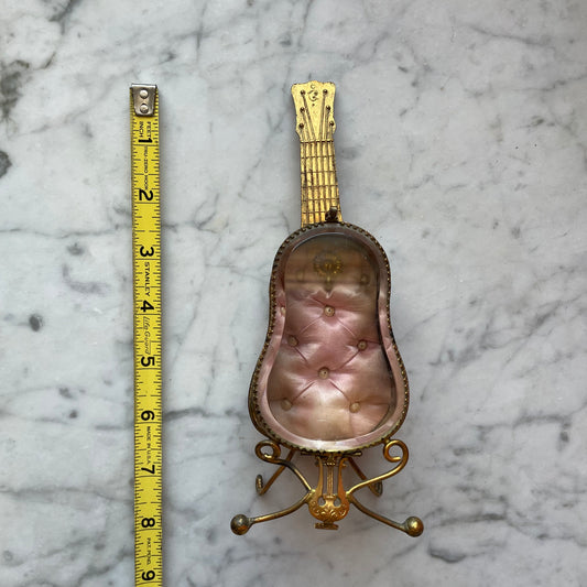 Antique Palais Royal Guitar Shaped Watch Holder