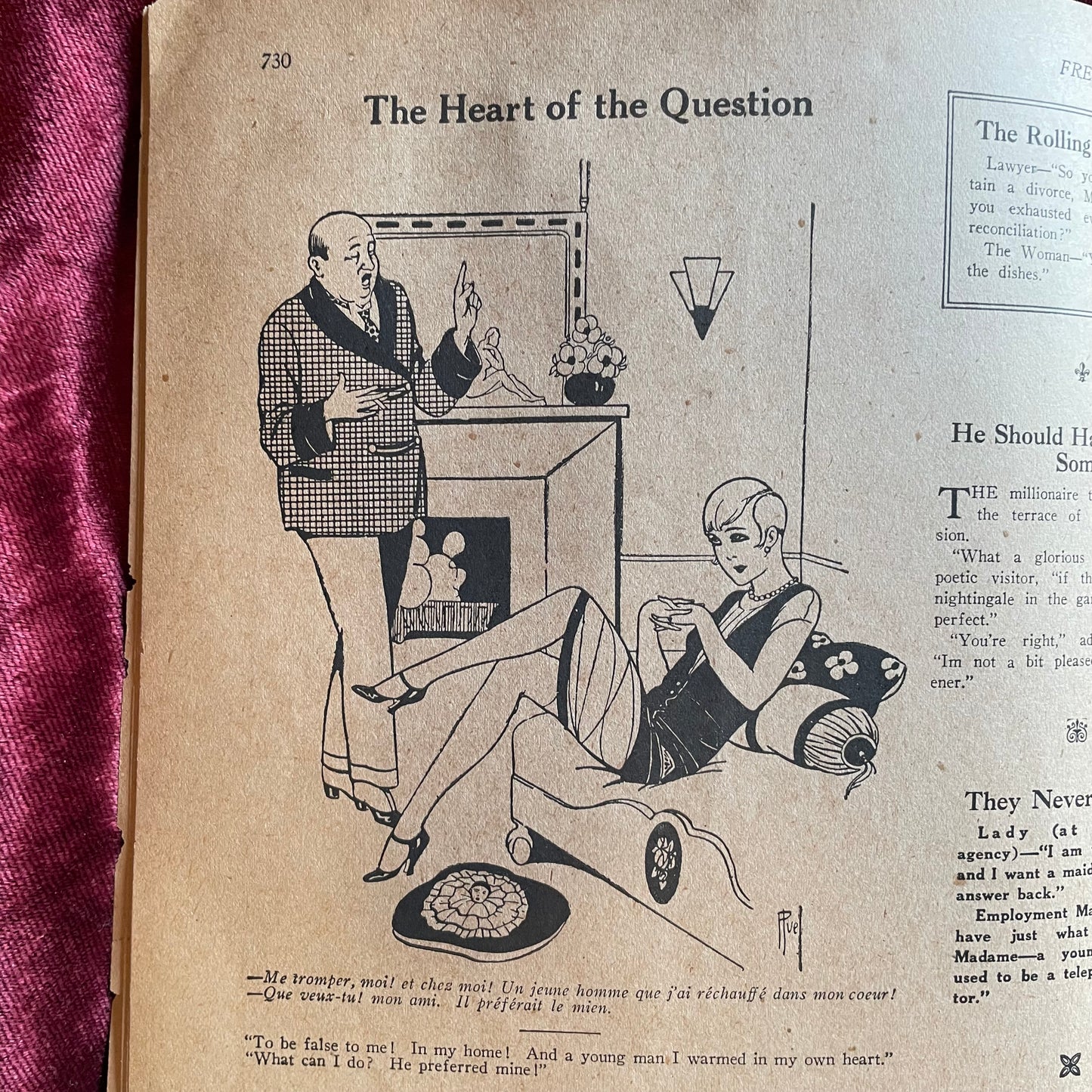 French Humor | February 25, 1928 | Risqué Flapper Cartoons