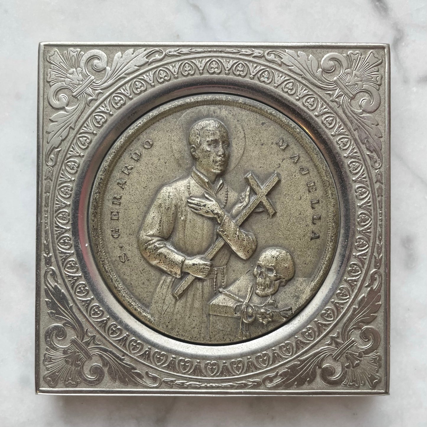 Antique Saint Gerardo Pocket Shrine