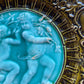 Victorian Majolica Plate with Putti & Foliage