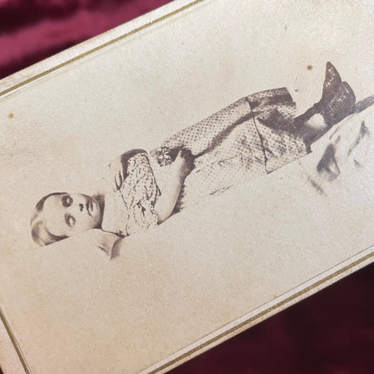 Victorian Post Mortem Photo | Carte de Visite of a Child |