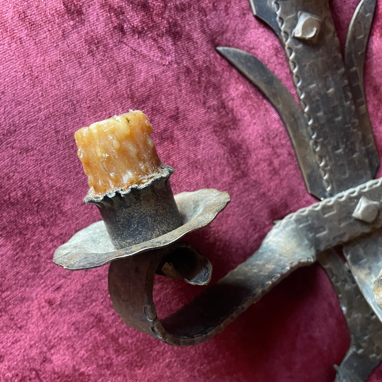 Vintage Spanish Wall Sconce Candle Holders