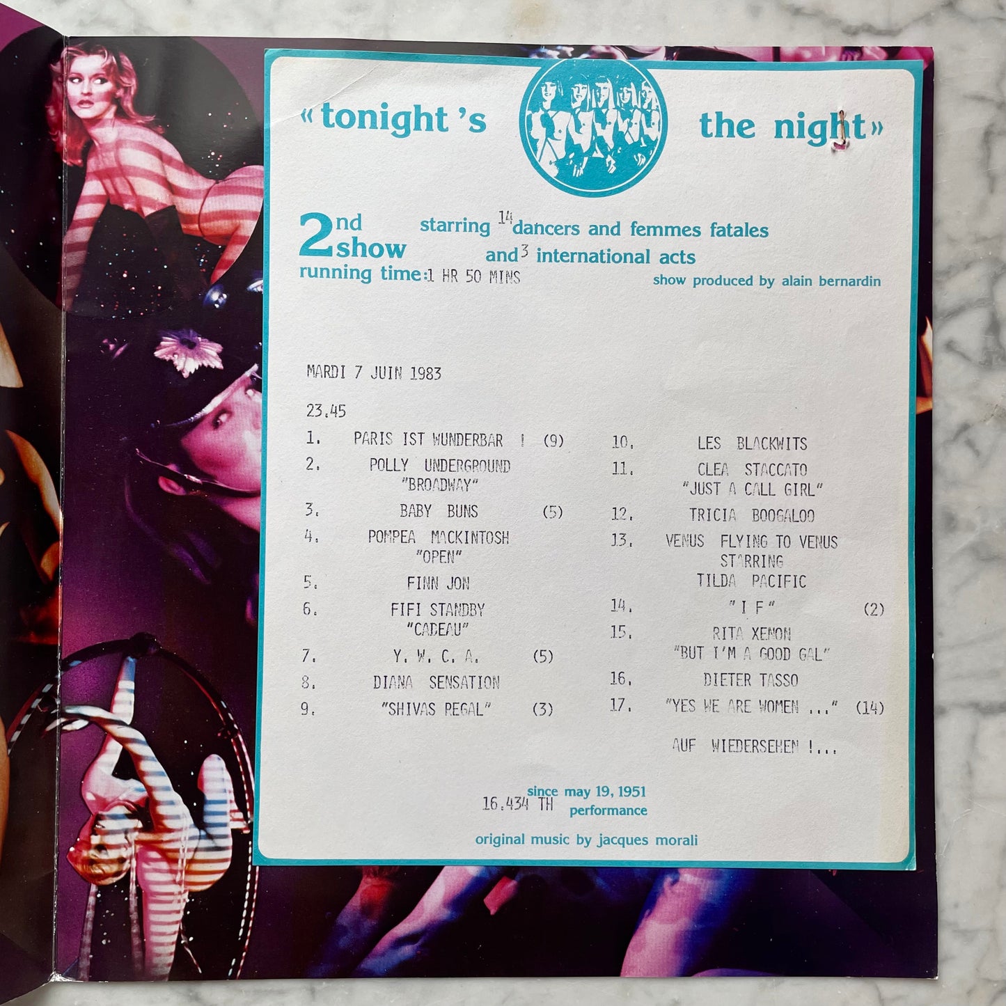 Crazy Horse de Paris | Vintage Cabaret Show Program | Jubilee Show 1983