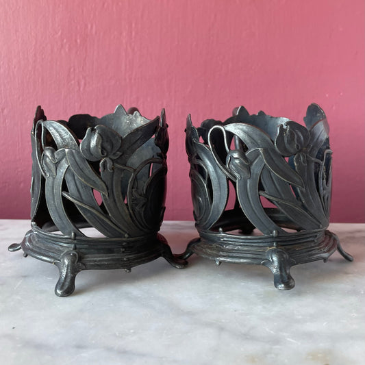 Antique Art Nouveau Cup Holders