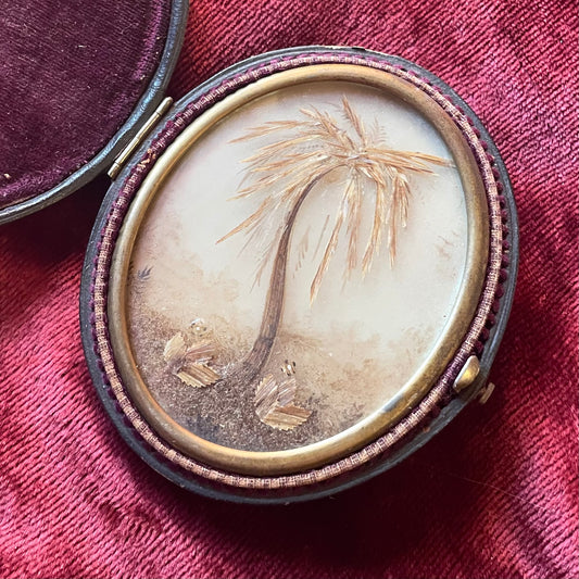 Victorian Hair Willow Memorial Palette Work