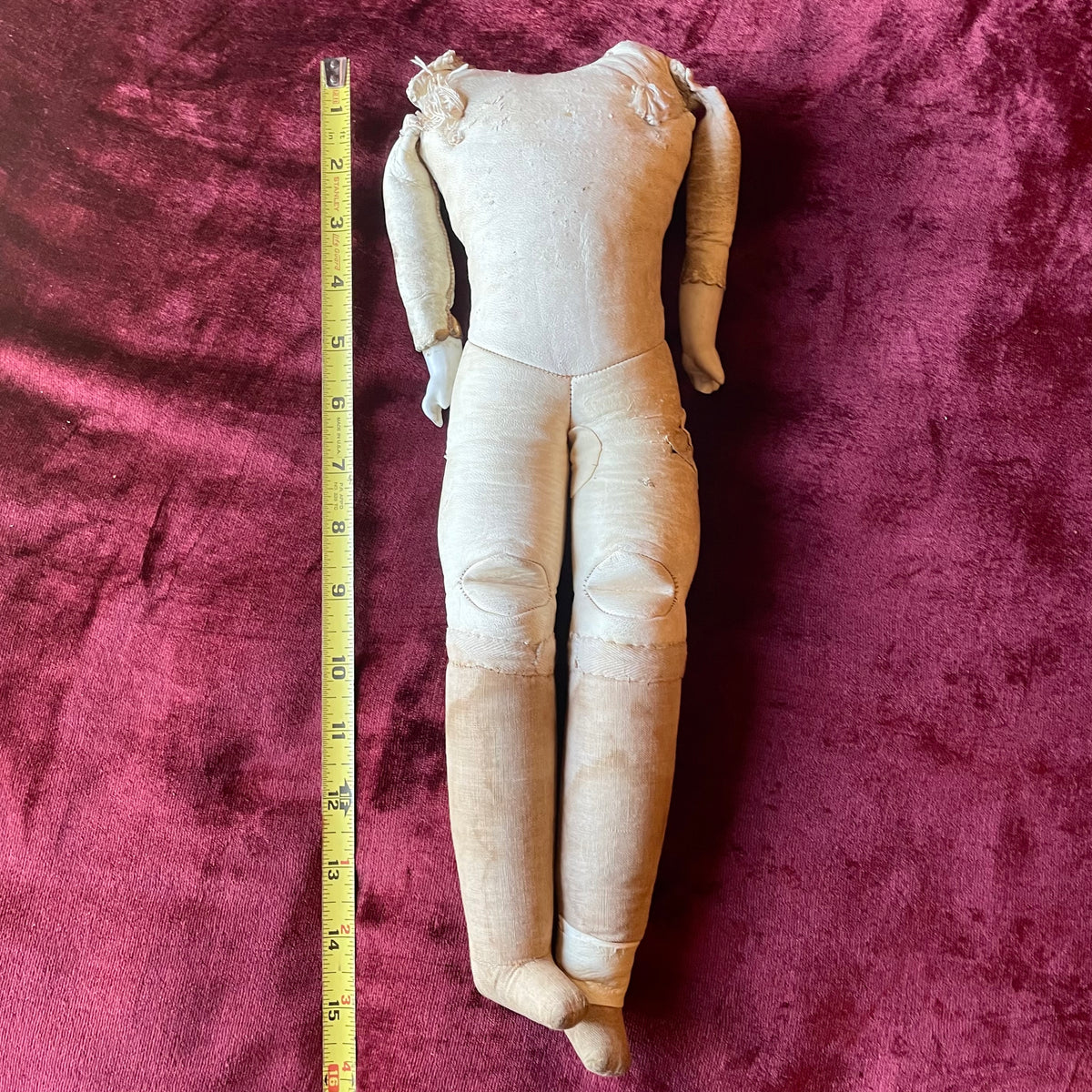 Antique Kid Leather Doll Body