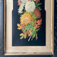 Large Victorian Floral Lithograph in Black Aesthetic Movement Frame