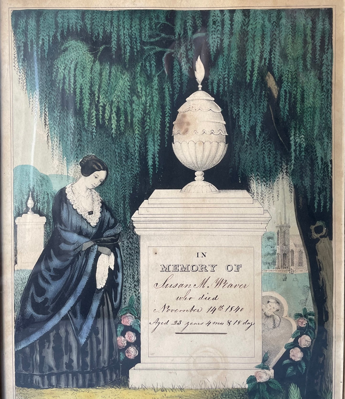 Victorian Mourning Print by Kellogg & Comstock | 1840