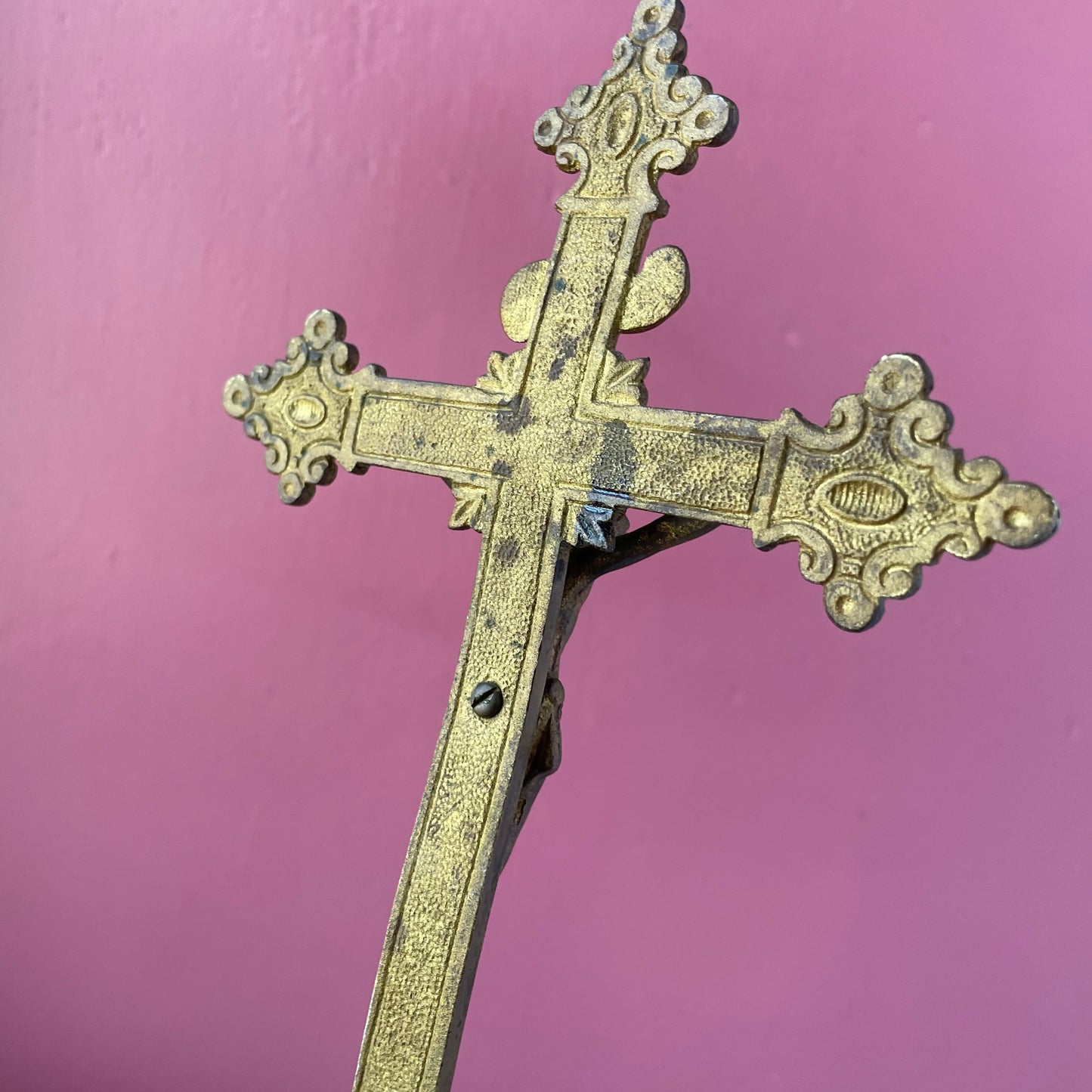 Antique Brass Crucifix