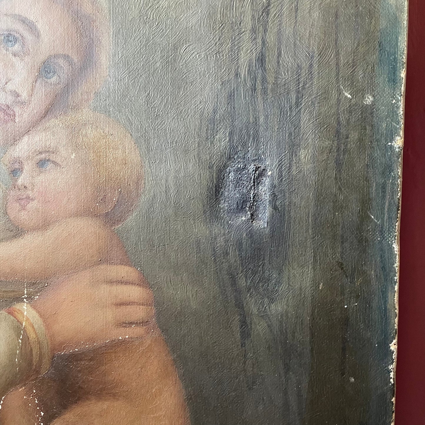 Antique Painting | Madonna & Child