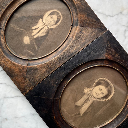 Solar Sisters | Pair of Antique Solar Enlargements