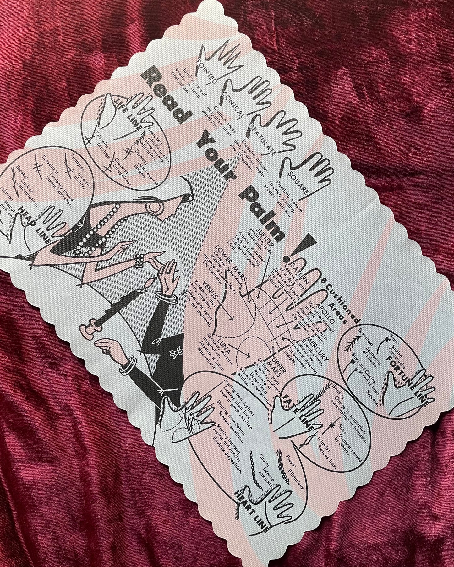 Vintage Palmistry Placemats