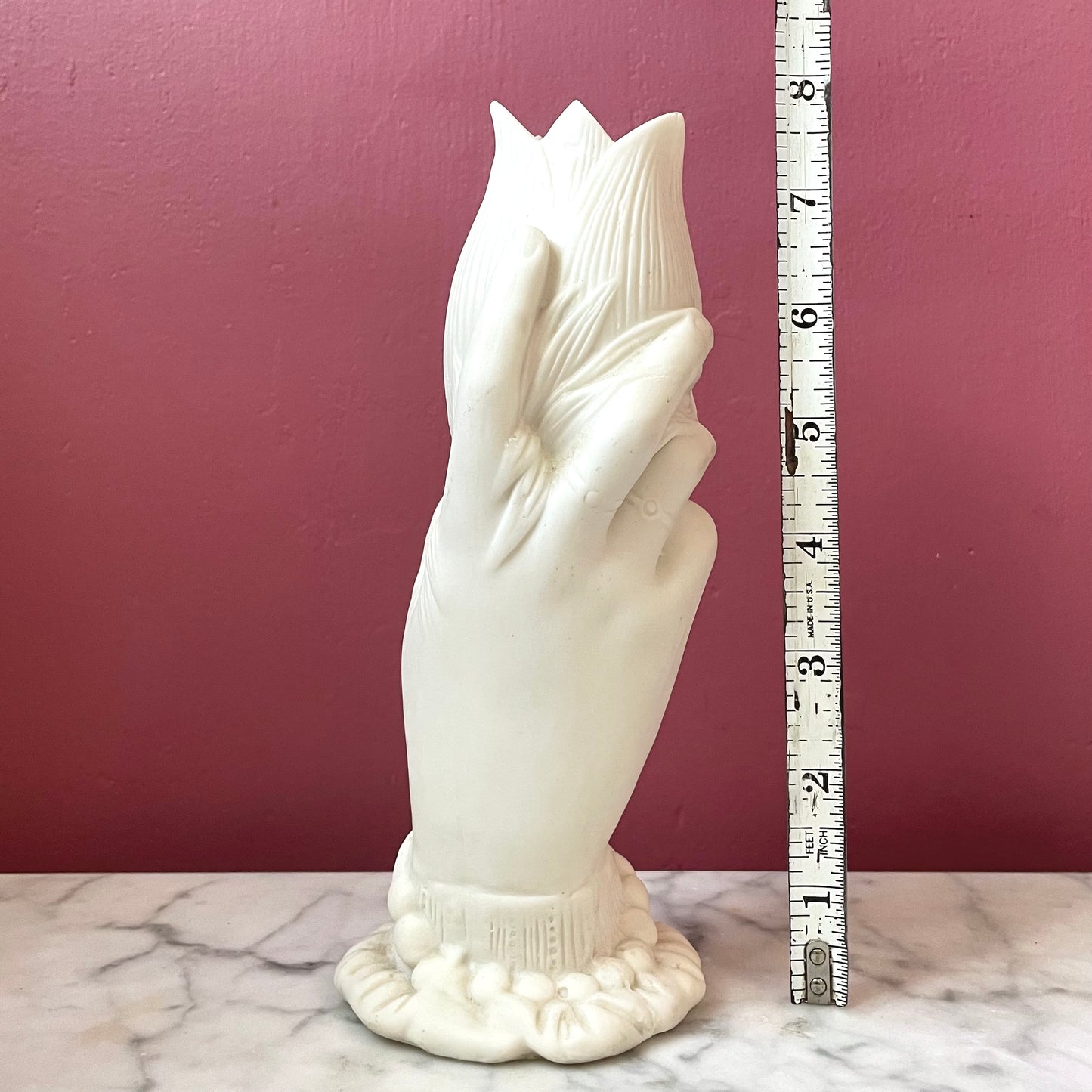 Victorian Parian Hand Shaped Spill Vase