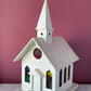 Vintage Handmade Church with Stained Glass Windows