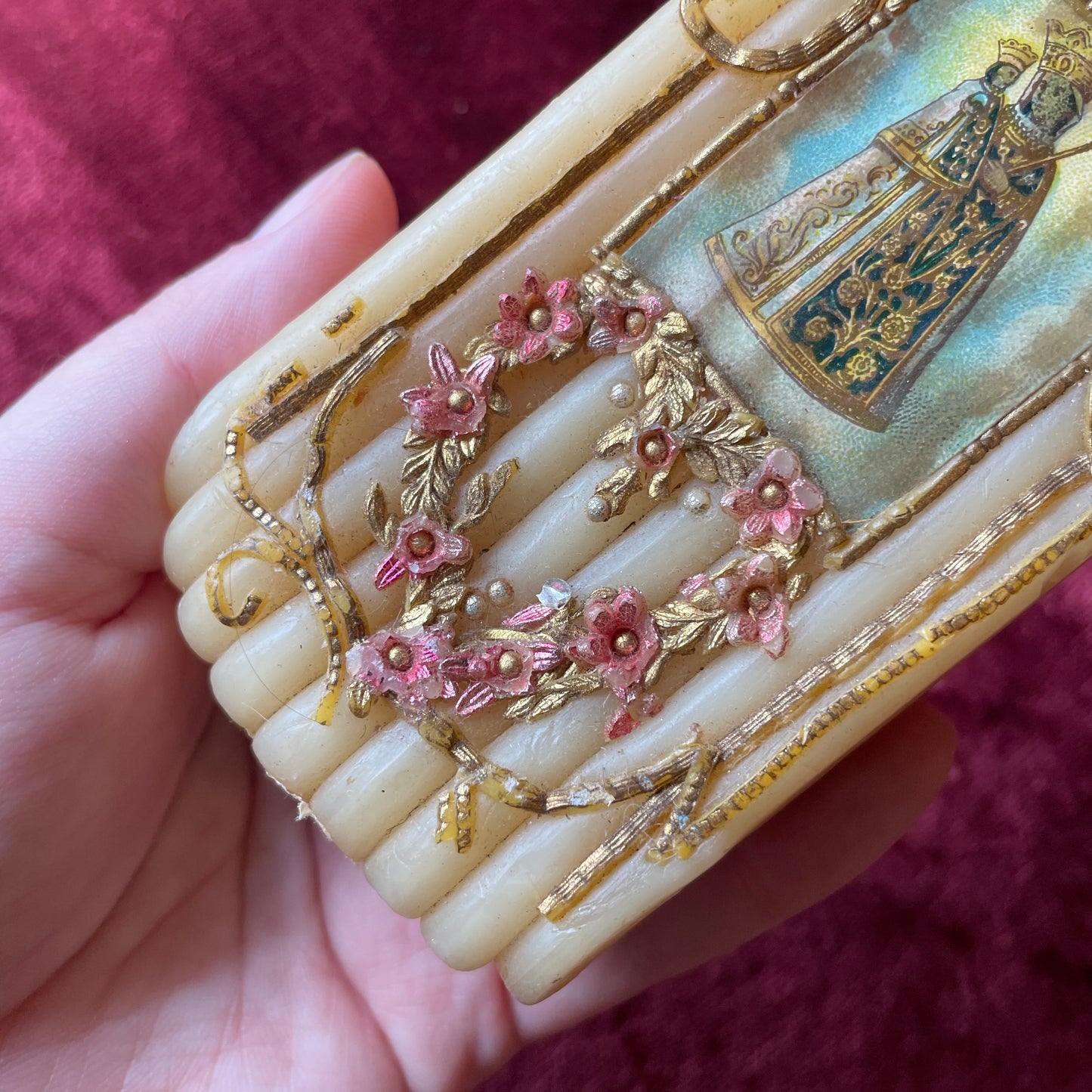 Antique German Wax Cloister Work