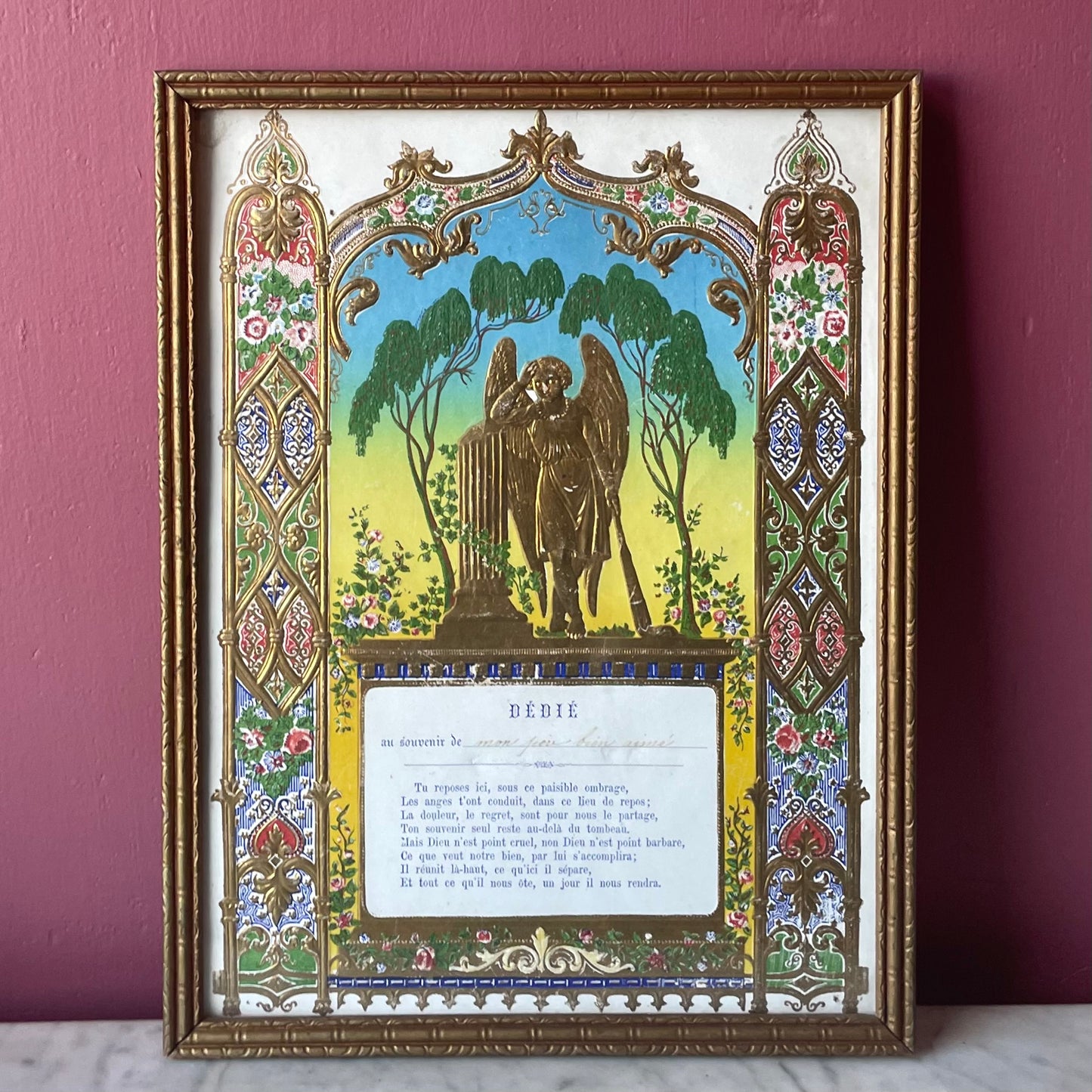 Victorian Mourning Lithograph Print