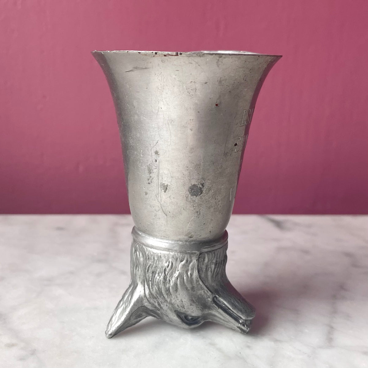 Vintage Wolf Head Shot Glass