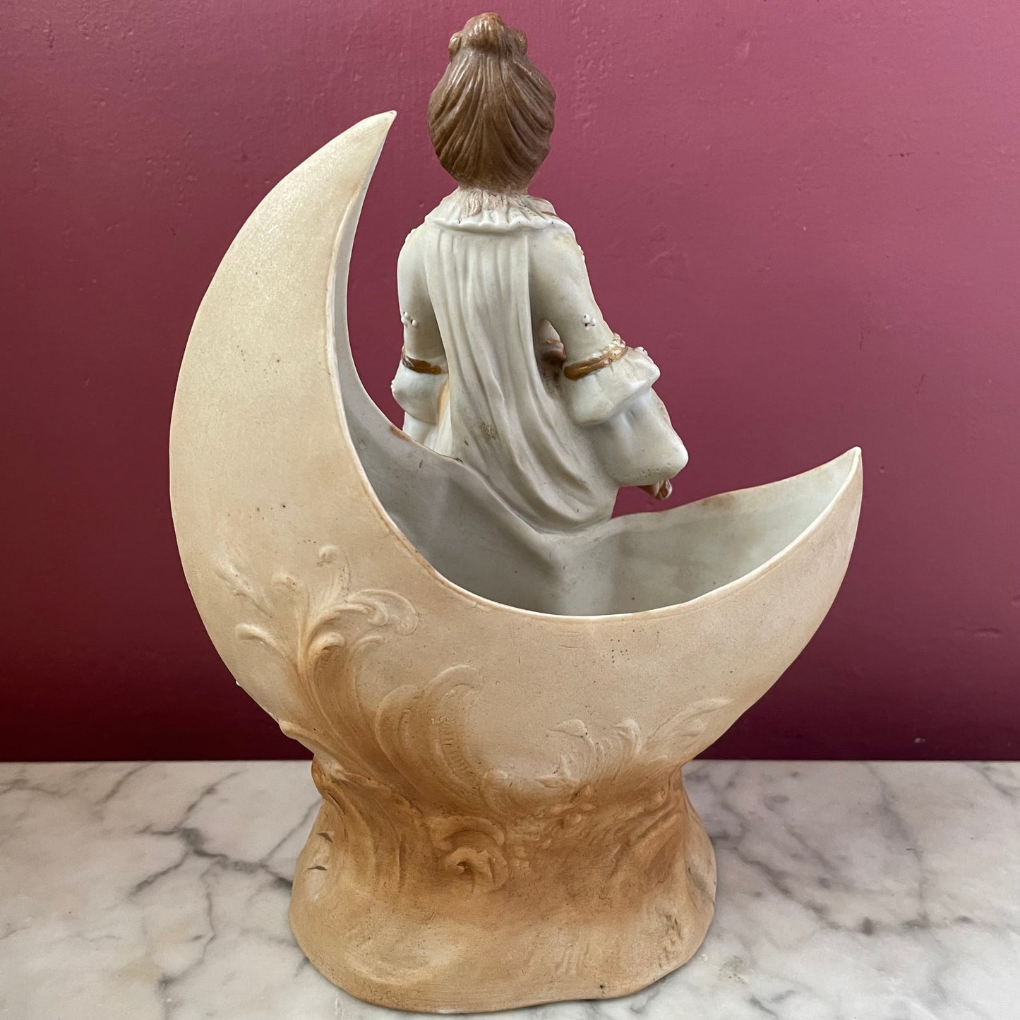 Victorian Bisque Figures with Crescent Moons