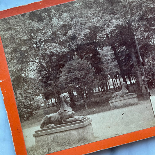 Sphinx Statues | Antique Stereocard