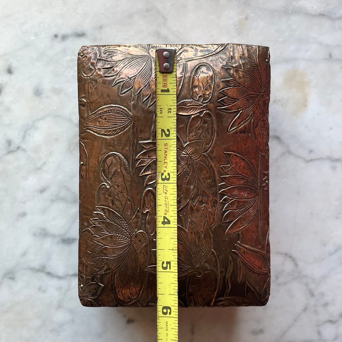 Victorian Sewing Box with Lotus Motif