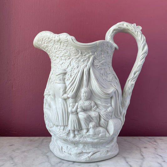 Antique Witch | Jones & Walley Stoneware Pitcher | “Gipsey” Pattern