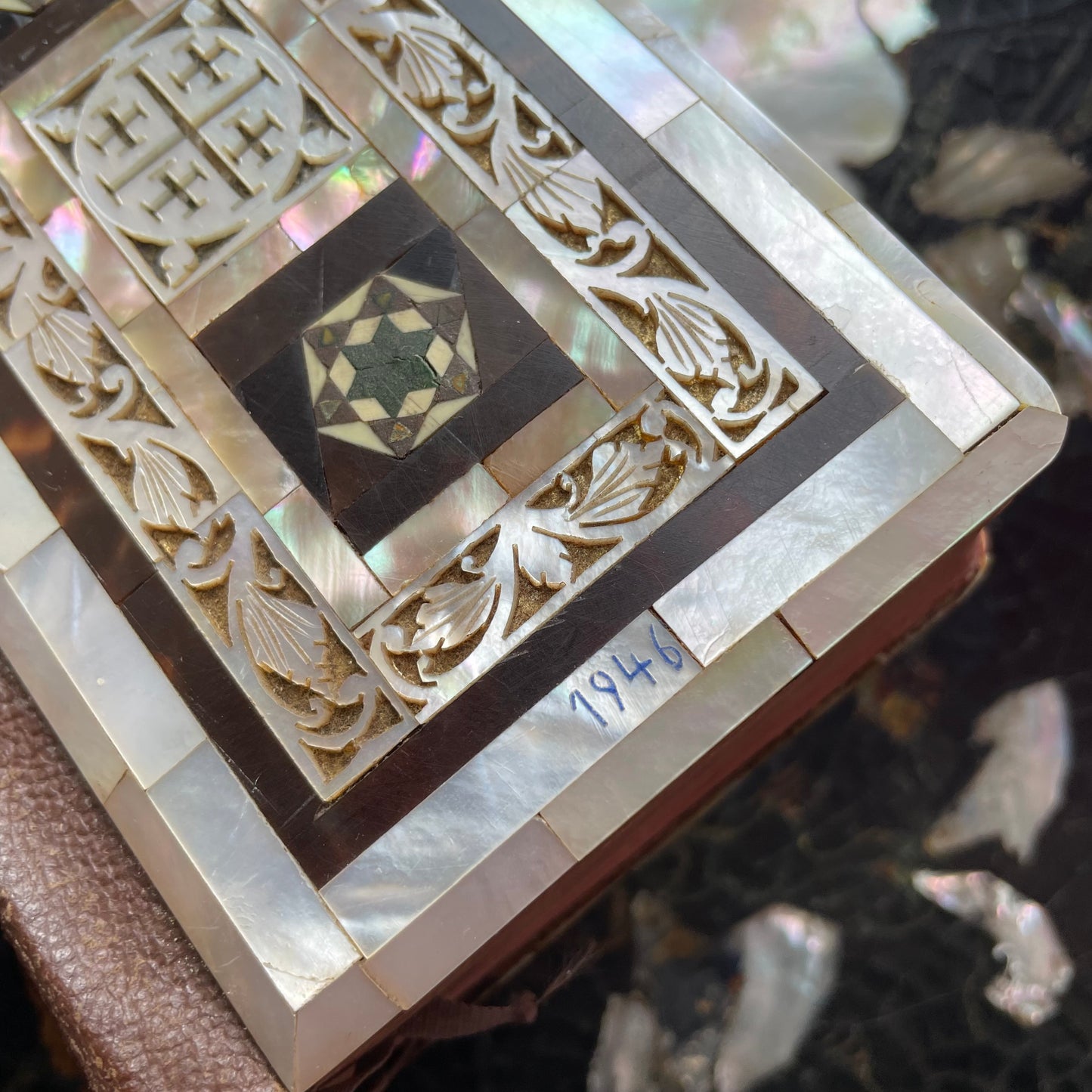Antique Mother of Pearl Bible