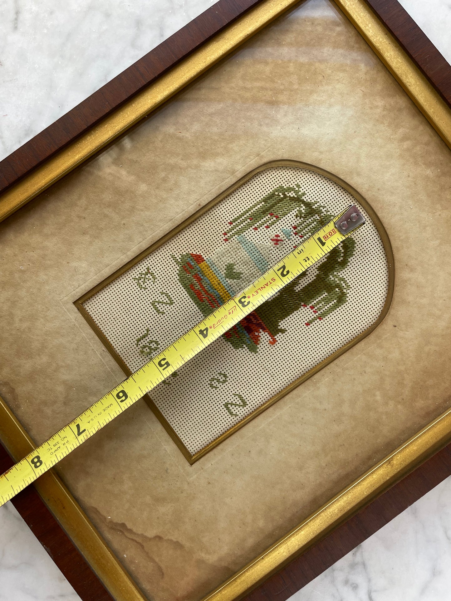 Victorian Punchwork Embroidered Memorial | Weeping Willow