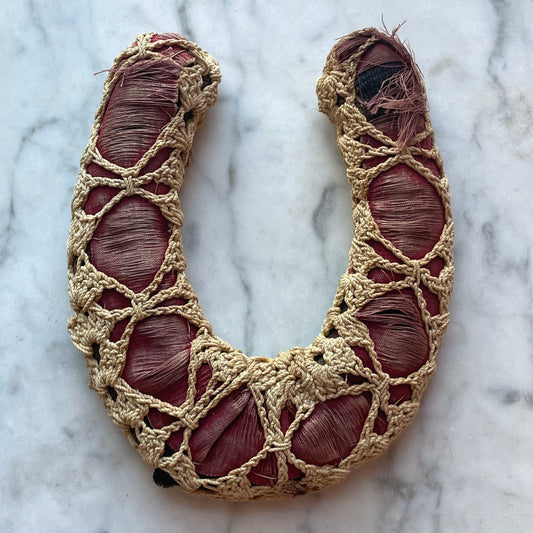 Antique Good Luck Charm | Horseshoe Wrapped in Fabric