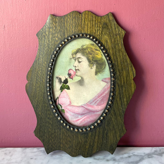 The Maiden & the Rose | Edwardian Framed Print