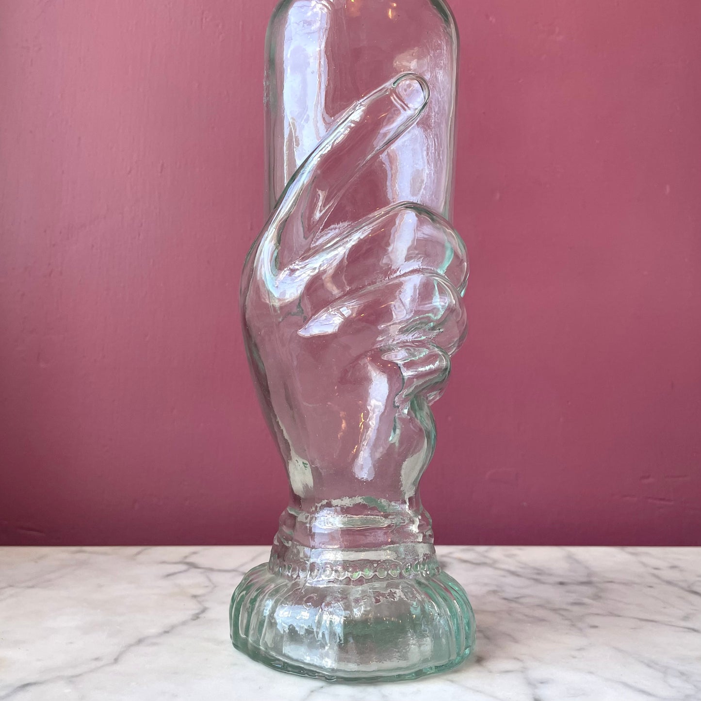 Antique Figural Hand Bottle | Legras | Main Transparente