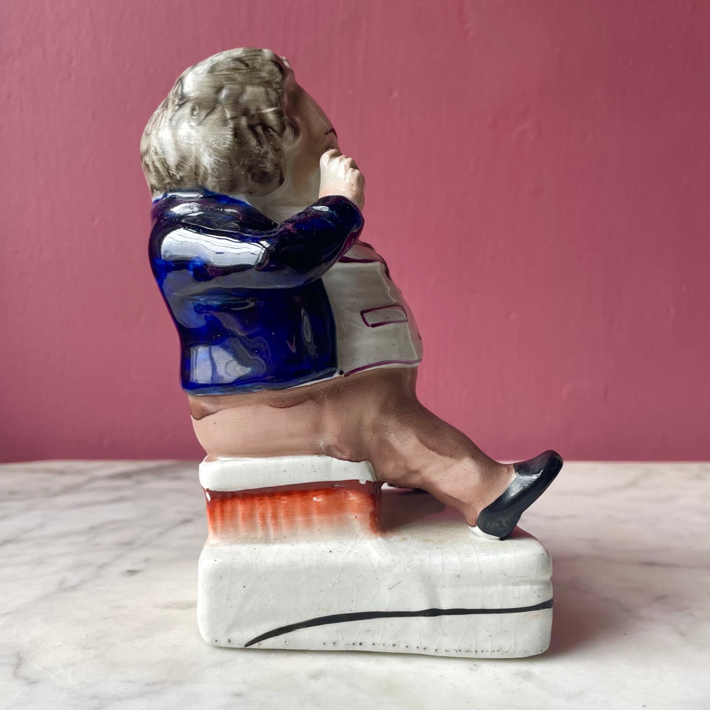 Antique Staffordshire Snuff Taker