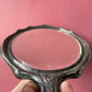 Victorian Silver Plated Hand Mirror with Roses