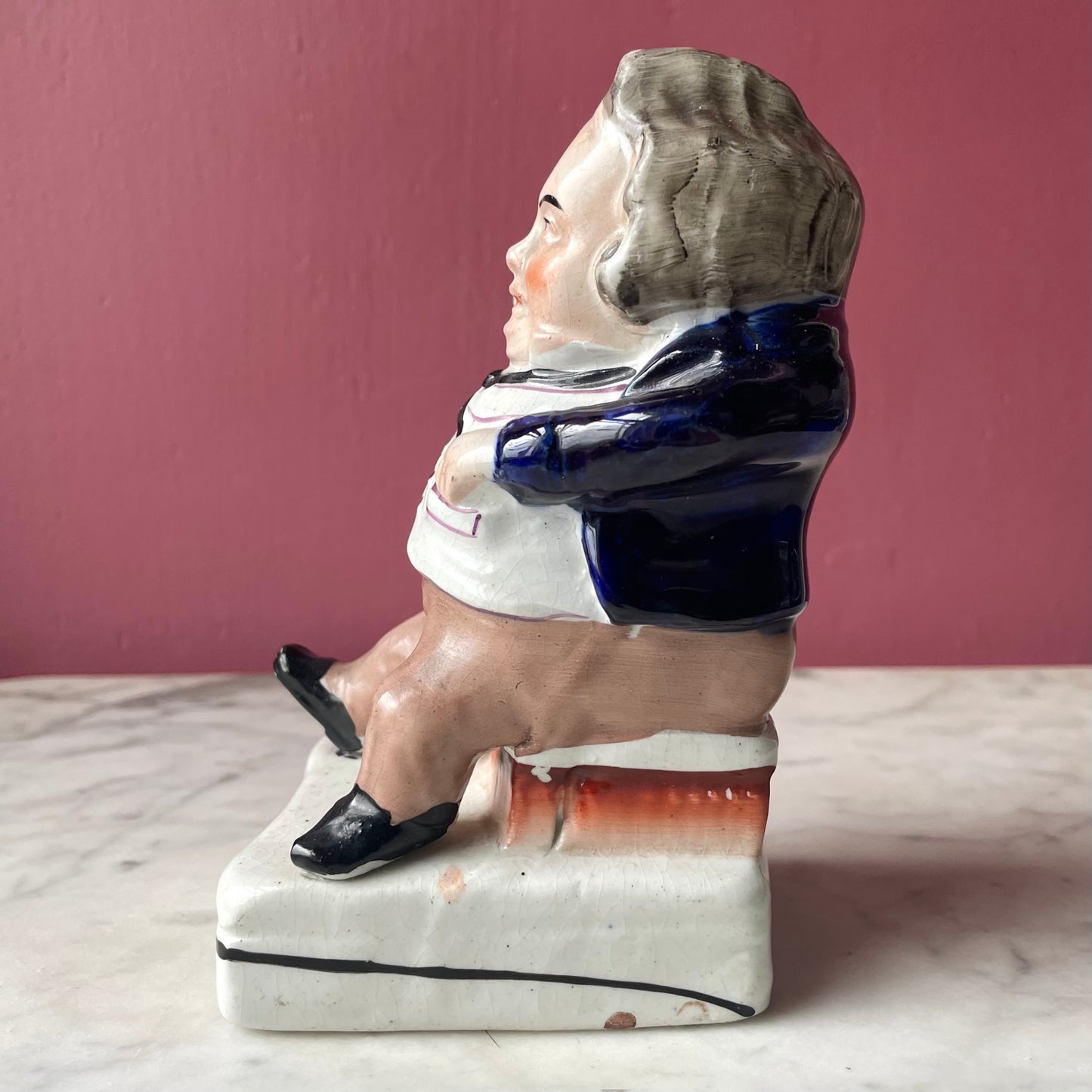 Antique Staffordshire Snuff Taker