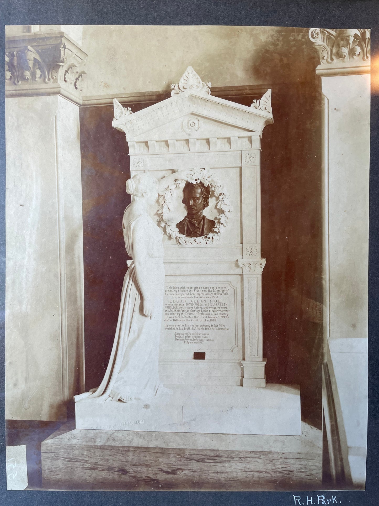 Edgar Allan Poe Memorial | Richard Henry Park | 1884